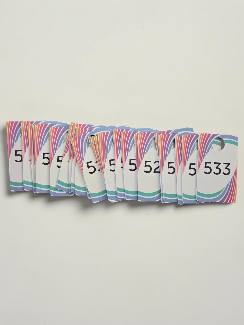 Live Sale Plastic Number Tags